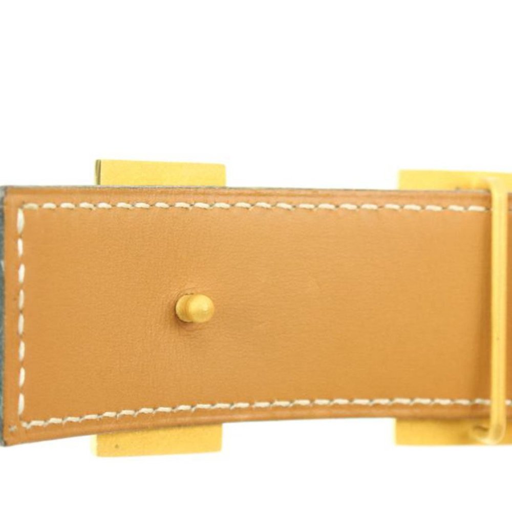Hermès Brown x Gold 32mm Reversible H Logo Belt Kit 67h422s - Picture 4 of 12